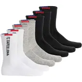 FC Barcelona Kinder Socken, 7er Pack - Tennis Socks, Schriftzug-Logo, Baumwollmischung, einfarbig