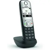 Gigaset A690HX, Analoges/DECT-Telefon, Kabelloses Mobilteil, Freisprecheinrichtung, 150 Eintragungen, Anrufer-Identifikation, Schwarz, Silber
