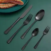 Famanu Besteckset 30-teilig für 6 Personen - Matt Schwarz