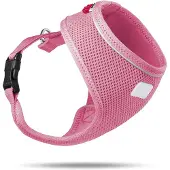 Markenlos Basic Air-Mesh Hundegeschirr, leicht und atmungsaktiv, rosa, Größe M