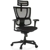 Hjh OFFICE Luxus Chefsessel ERGOHUMAN SLIM ECO F GEN2 Ergonomischer Bürostuhl mit Armlehnen (höhenverstellbar) Netzstoff Drehstuhl für Büro, Zuhause
