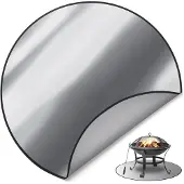 Famanu Feuerkorbmatte 38 Zoll rund - Hitzeschutz für Grill und Terrasse