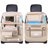 Markenlos Autositze-Organizer mit Tablet-Halter und 9 Fächern - Schwarz