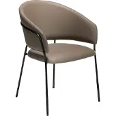 ANGEL CERDA SL Angel Cerdá Kuntsleder-Stuhl Taupe dunkel 4088