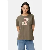 Camel active T-Shirt aus reiner Baumwolle in Graugrün | Gr.: XS