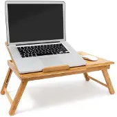 Famanu Laptop-Tisch verstellbar – klappbar – 72,5x35 cm – natürliches Design