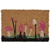 Homescapes KOKOS-FUSSMATTE 40/60 cm mit Pilz-Motiv