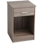 Home Nature Wohnkonzept Nachttisch modern Schublade Schlafzimmer Kommode Beistelltisch 40 cm Holzoptik