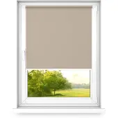 Time4blinds - Verdunklungsrollo ohne Bohren - Sandbraun - Rechts, 1300x1000mm