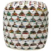 Homescapes SITZWÜRFEL creme-bunt gemustert, 40/40/40 cm
