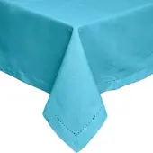 Homescapes TISCHDECKE hellblau 137/137 cm, 100% Baumwolle