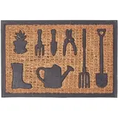 Homescapes FUSSMATTE Garden Tools, Kokos & Gummi 40/60 cm