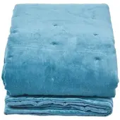 Homescapes SAMT-KUSCHELDECKE 120/150 cm, Baumwolle wattiert