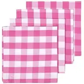 Homescapes STOFFSERVIETTEN Vichy-Karo pink, 4er-Set 45/45 cm
