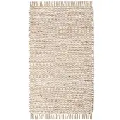 Homescapes Chindi-Teppich Horizon 90x150 cm – handgewebter Flickenteppich naturfarben