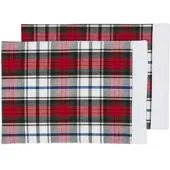 Homescapes TISCHSET Macduff rot kariert, 2er-Set 30/45 cm, 100% Baumwolle