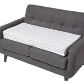 Homescapes SOFA-AUFLAGE grau gestreift 100/50/10 cm – Sitzkissen orthopädisch