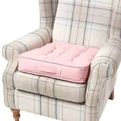 Homescapes SITZKISSEN rosa 50/50/10 cm – Sesselkissen, Baumwolle