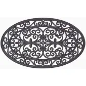 Homescapes FUSSMATTE Ornament oval, Gummi 44/70 cm