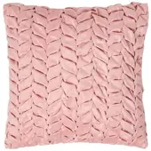 Homescapes SAMTKISSEN Grace altrosa 45/45 cm plissiert in Flechtoptik
