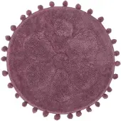Homescapes BADEMATTE Blume rund 60 cm, Baumwolle