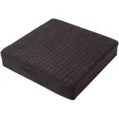 Homescapes SITZKISSEN orthopädisch 50/50/10 cm – Velours Sesselkissen schwarz