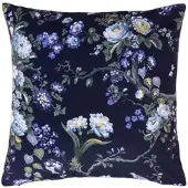 Homescapes KISSENHÜLLE Samt 46/46 cm – Nächtlicher Garten