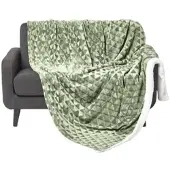 Homescapes KUSCHELDECKE Sherpa 130/160 cm, Samtdecke mit Dreieckmuster