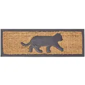Homescapes FUSSMATTE Katze, Kokos & Gummi 25/75 cm