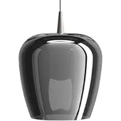 Zafferano Bilia 27 LBA2 LED-Pendelleuchte-Pendel Aluminium-Glas Silber-mit LED (3000K)