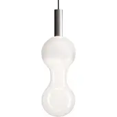 Zafferano Sfer'Otto Pendelleuchte aus Aluminium und mundgeblasenem Borosilikatglas, 8 W 3000 K LED, dimmbar mit TRIAC-Phasentrennung