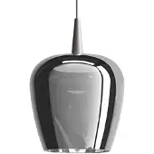 Zafferano Bilia 18 LBA1 LED-Pendelleuchte-Pendel Aluminium-Glas Silber-mit LED (2700K)