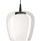 Zafferano Bilia 27 LBA2 LED-Pendelleuchte-Pendel Schwarz-Glas klar-mit LED (3000K)
