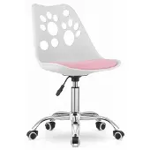Leobert PRINT-Drehstuhl - weiß und rosa