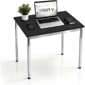 Versee Schreibtisch / Konferenztisch VST1 100x100 cm Schwarz – höhenverstellbar, stabil