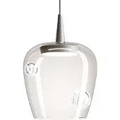 Zafferano Bilia LED-Pendelleuchte, 8W, 3000K, Borosilikatglas und Aluminium, elegantes Design für den Innenbereich, transparente Oberfläche, 18 LEDs