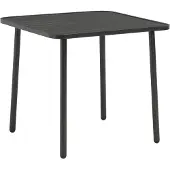 vidaXL Möbel Garten-Esstisch Stahl 80x80x72 cm Dunkelgrau Lattendesign - Gartentische 44258