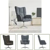 The Living Store Relaxsessel Dunkelgrau Samt