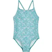 Playshoes UV-Schutz Badeanzug Geblümt in petrol | Gr.: 98/104