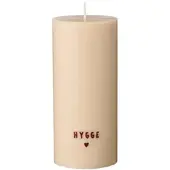 Ib Laursen Stumpenkerze mit Hygge Aufschrift in natur | Gr.: onesize