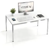 Versee Schreibtisch / Konferenztisch VST1 140x75 cm Weiß – höhenverstellbar, stabil