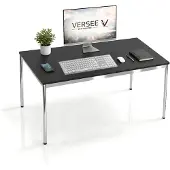 Versee Schreibtisch / Konferenztisch VST1 140x70 cm Schwarz – höhenverstellbar, stabil