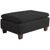 58 aufm Kessel POLSTERHOCKER Kaylil Flachgewebe schwarz | Gr.: onesize