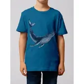 Wat? Apparel T-Shirt Wal in Blau | Gr.: 152-164