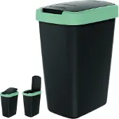 Prosperplast Abfalleimer COMPACTA QNSAB12 - hellgrün/schwarz