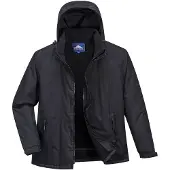 Portwest Freizeitjacke Fleece gefüttert, wasserabweisend Schwarz XL