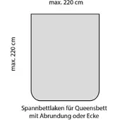 BETTWARENSHOP Queensbett Spannbettlaken nach Maß Molton Matratzenschoner | weiss