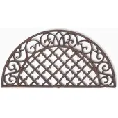 Homescapes FUSSABTRETER Ornament halbrund, Gusseisen 34/66 cm