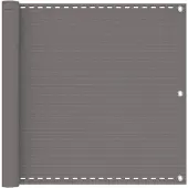 vidaXL Balkonsichtschutz Hellgrau 120 x 600 cm HDPE und Aluminium