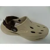Boxx Clog aus Synthetik in Beige mit Klettverschluss, absatzlos, als Hausschuh
